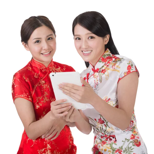 Chinesische Frauen mit Pad — Stockfoto