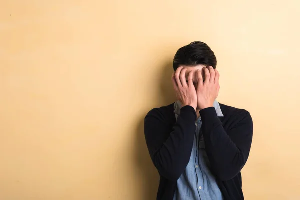 Sad Asian young man — Stock Photo, Image