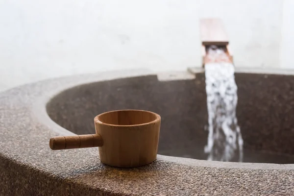 Hot spring and ladle — Stock Photo, Image