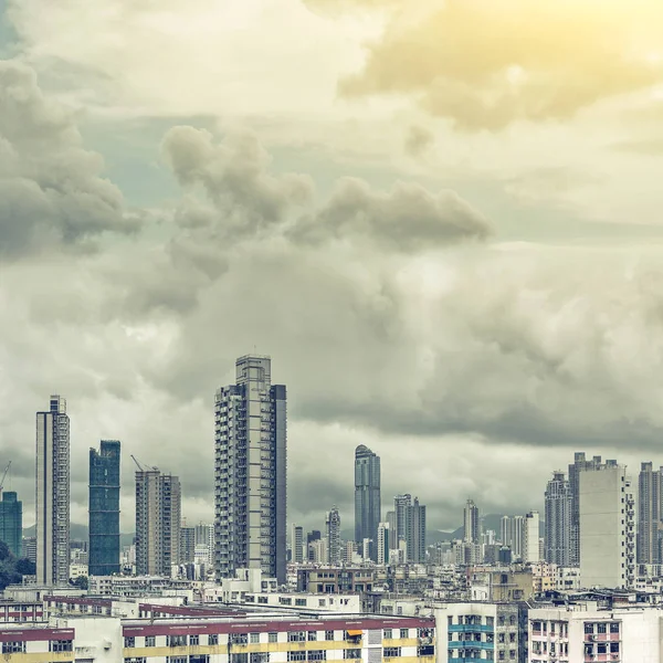 Tipico skyline dell'appartamento Hong Kong — Foto Stock
