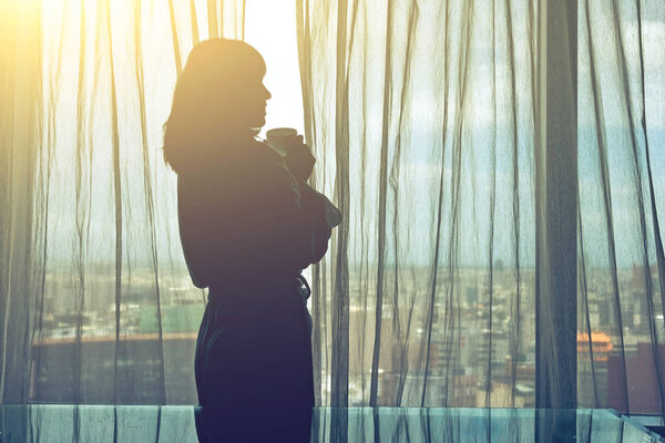 morning woman with coffee
