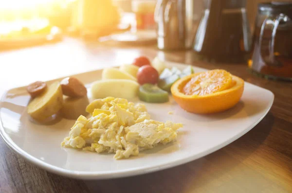 Petit Déjeuner Sur Table Matin — Photo