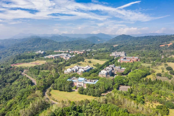 Aerial view of National Chi Nan University — Stock Photo, Image