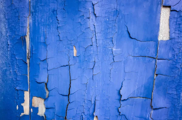 Tablones de madera envejecida pared en color azul —  Fotos de Stock