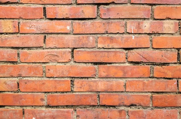 Vermelho parede de tijolo fundo — Fotografia de Stock