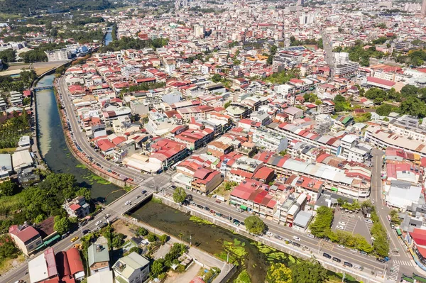 Luftaufnahme der Stadt Puli — Stockfoto