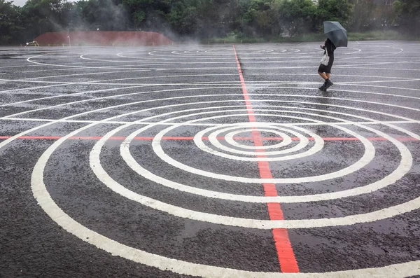 Taoyuan Land Art Festival in the raining day — Stock Photo, Image