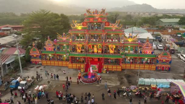 Shuili taoísmo carnaval y sacrificio — Vídeo de stock
