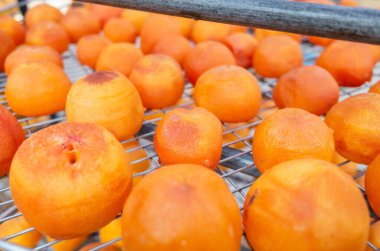 Güneşin altında kurumuş hurma.