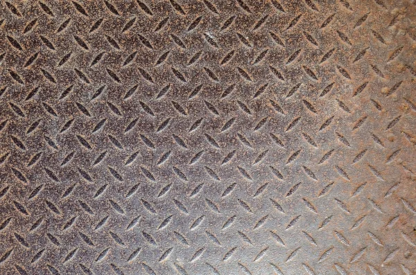 Metal diamond plate in brown color — Stock Photo, Image