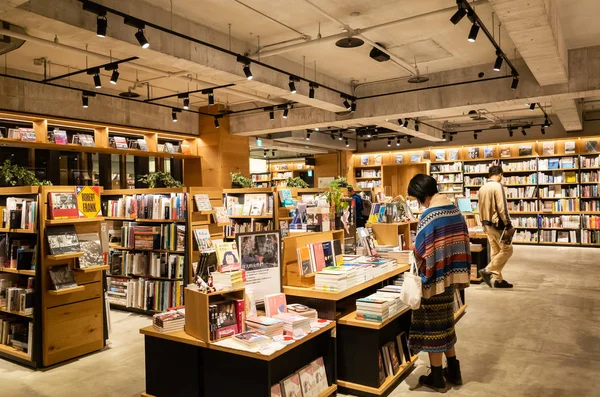 Interieur van de beroemde Tsutaya Boekhandel — Stockfoto