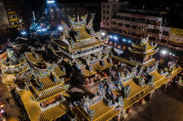 Vista aérea do famoso Templo de Beigang Chaotian — Fotografia de Stock