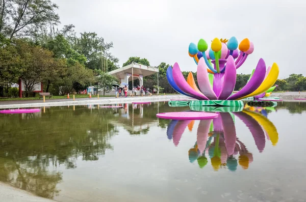 Taoyuan Land Art Festival w dniu deszczu — Zdjęcie stockowe