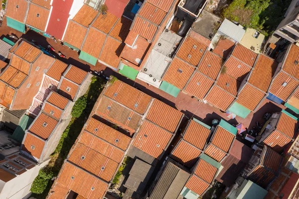 Vista aérea da paisagem urbana com Lukang rua velha — Fotografia de Stock