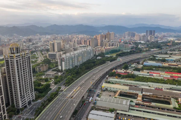 Mattina paesaggio urbano con a Banqiao — Foto Stock