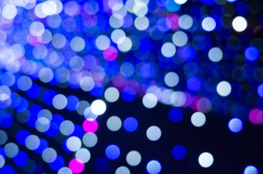Geceleyin kopyalama alanı ile aydınlatılmış bokeh arkaplanı