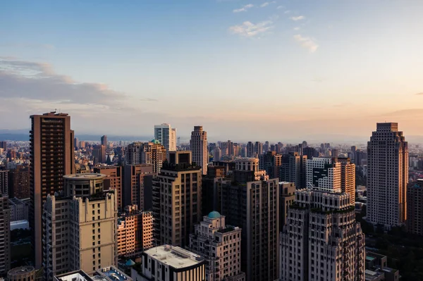 Taichung Taiwán Noviembre 2019 Paisaje Urbano Atardecer Ciudad Taichung Con — Foto de Stock