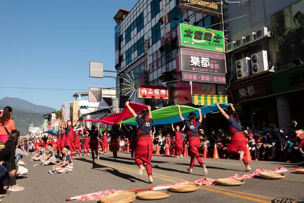 Puli Taiwan December 14Th 2019 People Parade Puli Carnival Nantou — Stock Photo, Image