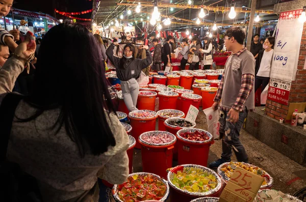 Taipei Taiwan Januari 2020 Marknadsplats För Dihua Street Kinesiska Nyår — Stockfoto