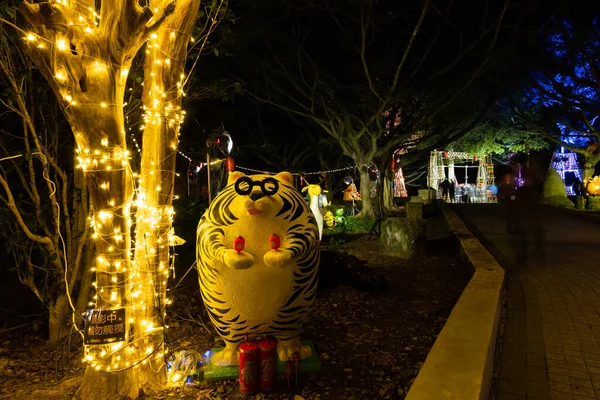 Nantou Taiwan Feb 2Nd 2020 Puli Forest Lantern Festival Night — Stock Photo, Image