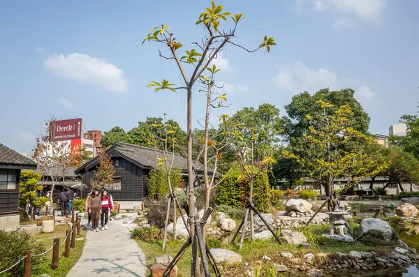 Chiayi Tajwan Lutego 2020 Hinoki Village Park Starymi Budynkami Słynna — Zdjęcie stockowe