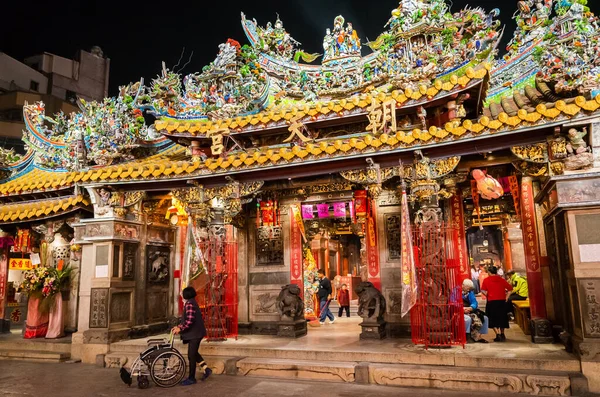 Юнлін Тайвань Лютого 2020 Року Фестиваль Ліхтарів Лампами Висять Вулиці — стокове фото