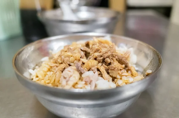 Snacks Taiwaneses Cerdo Estofado Chino Sobre Arroz —  Fotos de Stock