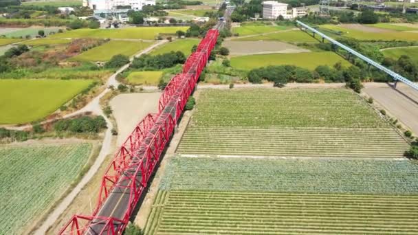 Red famous Xilou Bridge — Stock Video