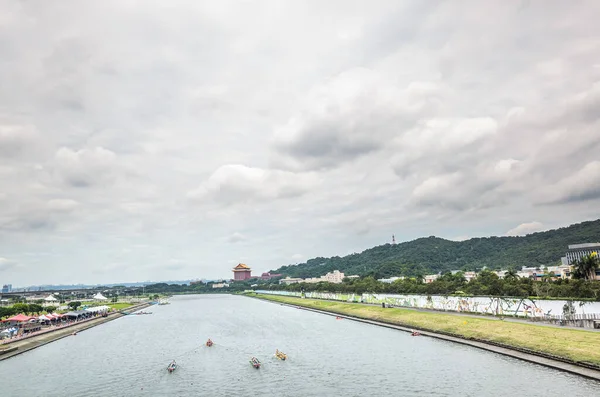 Taipei Taiwan Juin 2019 Course Bateaux Compétitive Festival Traditionnel Dragon — Photo