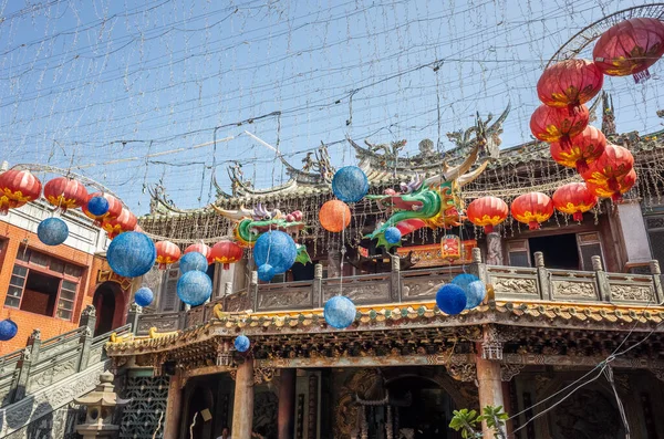 Lukang Taiwan Oktober 2019 Drachenlaternen Lukang Tianhou Tempel Auch Bekannt — Stockfoto