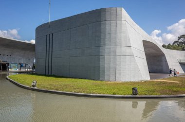 Nantou, Tayvan - 5 Kasım 2019: Xiangshan Ziyaretçi Merkezi 'nin modern mimarisi