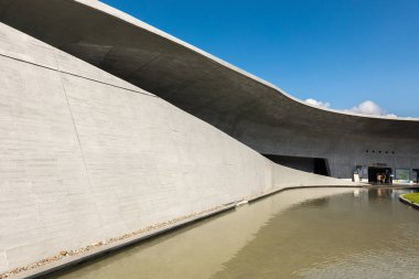 Nantou, Tayvan - 5 Kasım 2019: Xiangshan Ziyaretçi Merkezi 'nin modern mimarisi