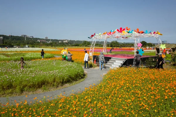 Даси Тайвань Ноября 2019 Года Туристы Гуляют Саду Городе Даси — стоковое фото