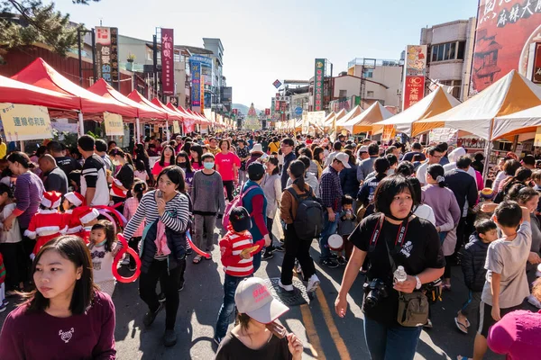 Puli Taiwan December 2019 Mensenparade Puli Carnaval Nantou Taiwan — Stockfoto