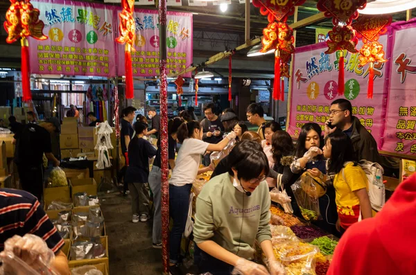 Taipei Taiwan Januari 2020 Marknadsplats För Dihua Street Kinesiska Nyår — Stockfoto
