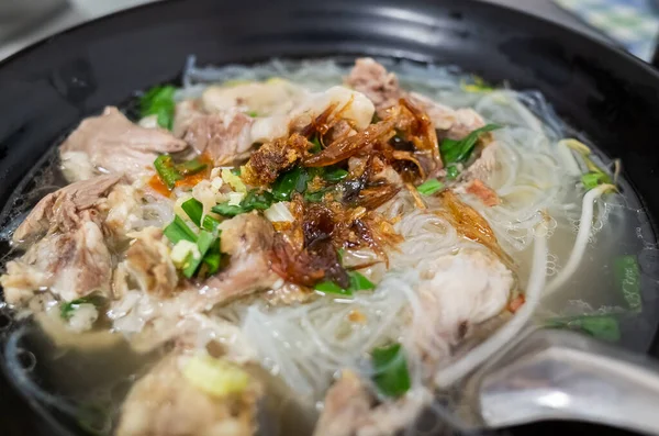 Nourriture Taïwanaise Nouilles Aux Haricots Mungo Avec Soupe Porc Dans — Photo