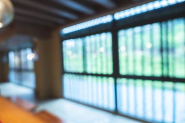 Kahve dükkanının soyut arka planı, kimsenin olmadığı sığ bir odak derinliği