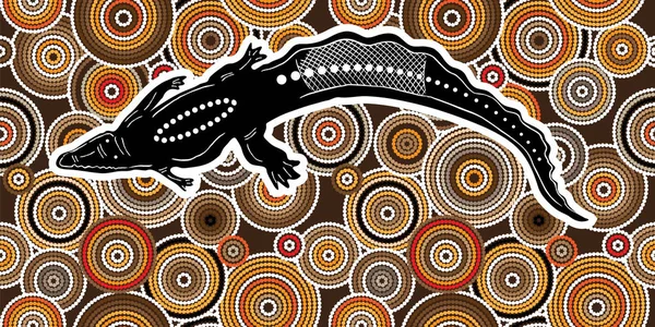 Aboriginernas konst vektor bakgrund — Stock vektor