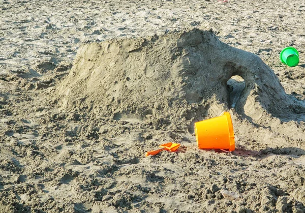 Çocuklar Sand Castle Beach — Stok fotoğraf