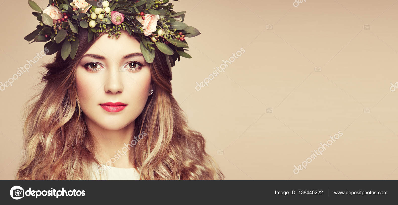 flower wreath head