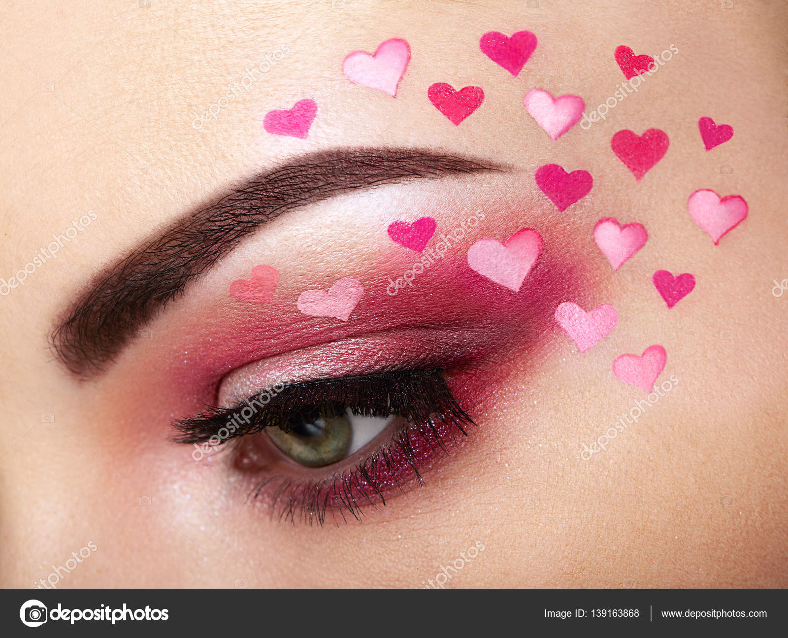 Eye make-up girl with a heart Photo by ©heckmannoleg 139163868