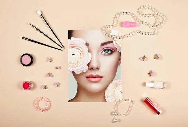 Moda señora accesorios collage — Foto de Stock