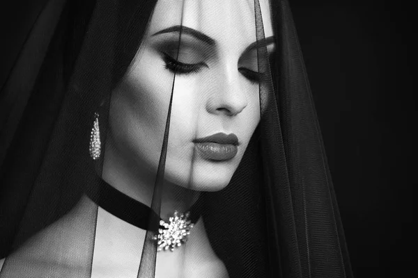 Retrato de mujer vampiro de Halloween — Foto de Stock