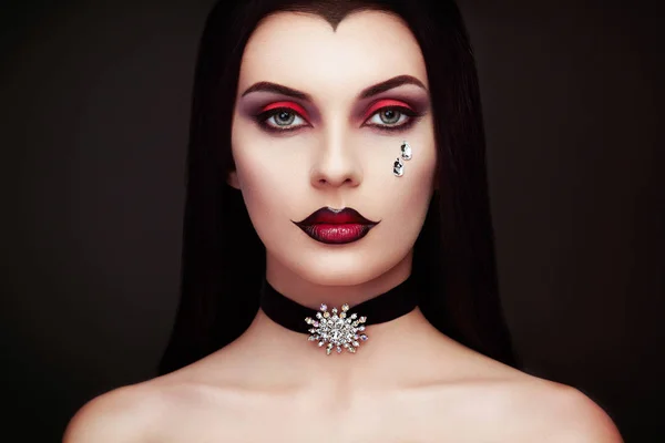 Halloween vampire femme portrait — Photo