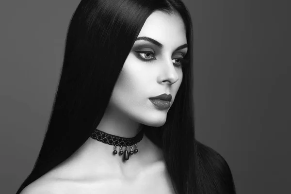 Halloween vampiro donna ritratto — Foto Stock