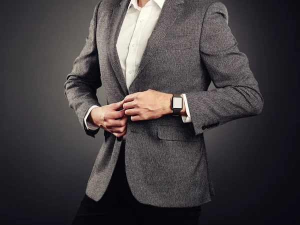 Handsome young man in business suit — Stock Photo, Image