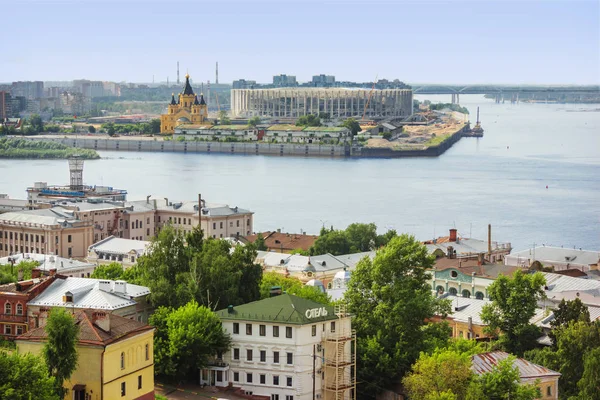 Confluencia de Volga y Oka. Nizhny Novgorod. Rusia — Foto de Stock