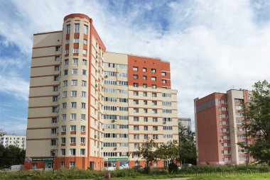 Modern evler eski Rus şehir Nijniy Novgorod
