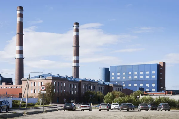 Kandalaksha Aluminiumfabrik. Nordrussland — Stockfoto