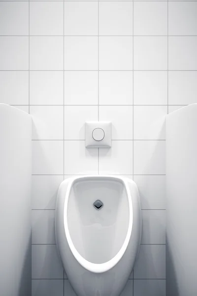 Vita urinoar med utrymme — Stockfoto